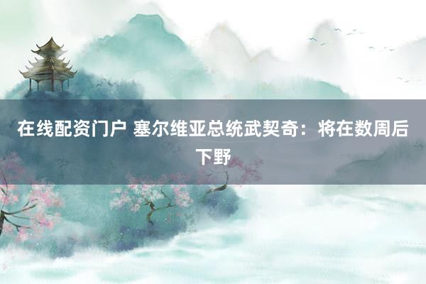 在线配资门户 塞尔维亚总统武契奇：将在数周后下野